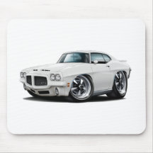 1971-72 GTO White Car Mouse Pads