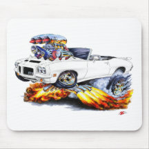 1971-72 GTO White Convertible Mousepad