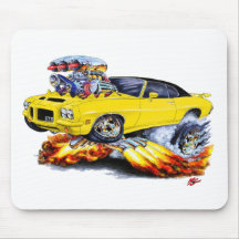 1971-72 GTO Yellow-Black Car Mousepad