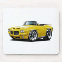 1971-72 GTO Yellow Convertible Mousepad