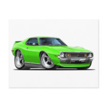 1971-74 Javelin Lime Car Postcards