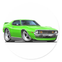 1971-74 Javelin Lime Car Round Sticker