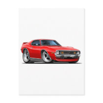 1971-74 Javelin Red Car Postcard