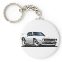 1971-74 Javelin White Car Key Chain