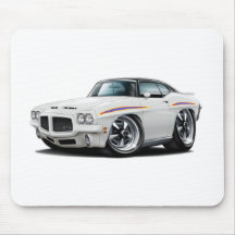 1971 GTO Judge White-Black Top Mousepad