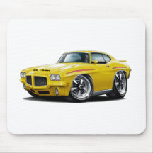 1971 GTO Judge Yellow Car Mouse Pads