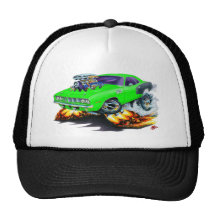 1971 Hemi Cuda Lime Car Mesh Hats