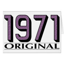 1971 Original Card
