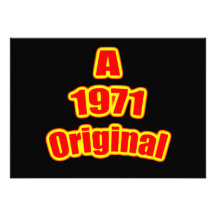 1971 Original Red Blk Personalized Invite