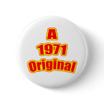 1971 Original Red Pinback Button