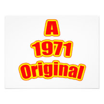 1971 Original Red Personalised Invitations