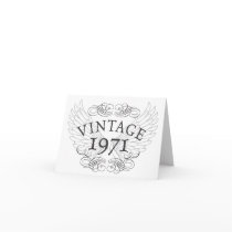 1971 Vintage with Wings Card