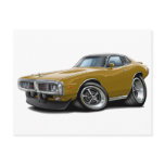 1973-74 Charger Gold-Black Opera Top Car Post Card