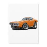 1973-74 Charger Orange Car Postcards