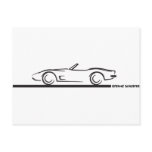1973 Corvette Convertible BLK Post Cards