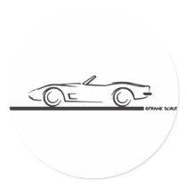 1973 Corvette Convertible BLK Stickers