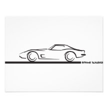 1973 Corvette Hardtop BLK Custom Invites
