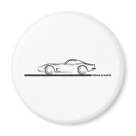 1973 Corvette Hardtop BLK Fridge Magnets