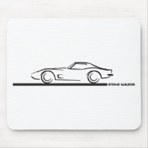 1973 Corvette Hardtop BLK Mouse Pads