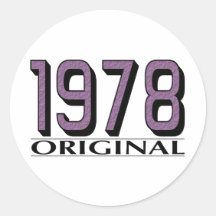 1978 Original Round Sticker