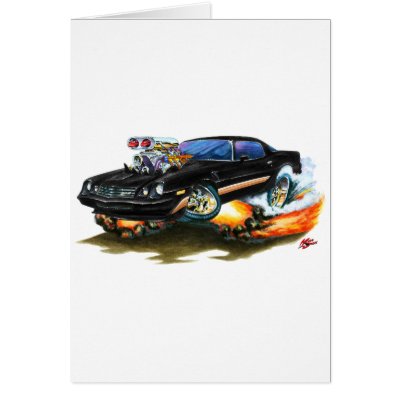 1979-81 Camaro Z28 Black-Gold Car Card by maddmaxart
