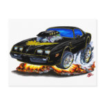 1979-81 Trans Am Black-Gold Car Postcard