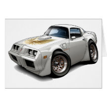 1979-81 Trans Am White Car Greeting Card