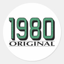 1980 Original Round Stickers