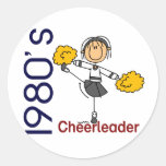 1980’s Cheerleader Stick Figure Stickers