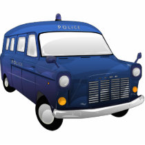 1980s British Police Van Cut Out