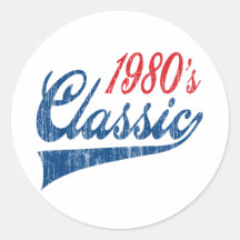 1980's Classic Birthday Sticker