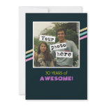 1980's Retro Style Photo Template Party Invitation
