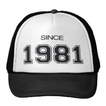 1981 birthday gift idea mesh hat