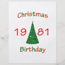 1981 Christmas Birthday Full Color Flyer
