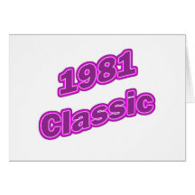 1981 Classic Purple Greeting Card