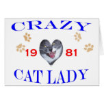 1981 Crazy Cat Lady Cards