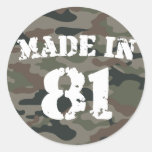 1981 Made In 81 Round Stickers