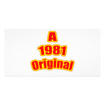 1981 Original Red Customized Photo Card
