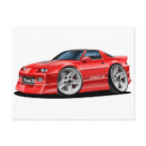 1982-92 Camaro Red Car Postcard