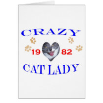 1982 Crazy Cat Lady Cards