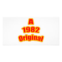 1982 Original Red Customised Photo Card