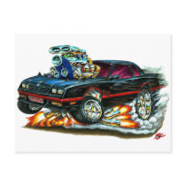 1983-88 Monte Carlo Black Car Postcard