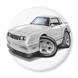 1983-88 Monte Carlo White Car Fridge Magnet