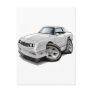 1983-88 Monte Carlo White Car Post Card