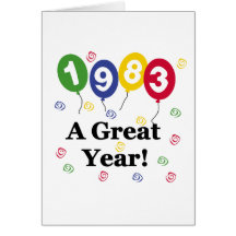 1983 A Great Year Birthday Card