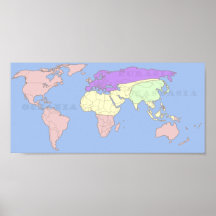 1984 World Map labelled Posters