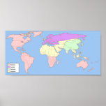 1984 World Map with key