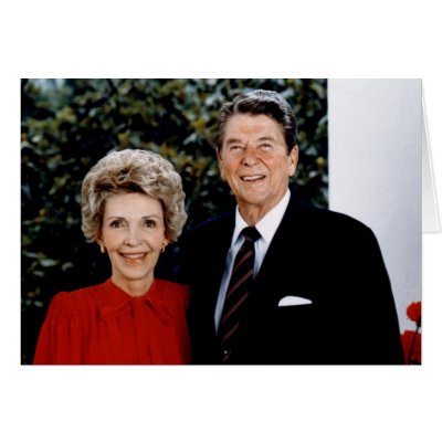1985 Ronald and Nancy Reagan Greeting Card by historicimage