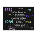 1985 Songs Postcards