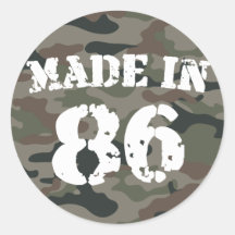 1986 Made In 86 Round Stickers